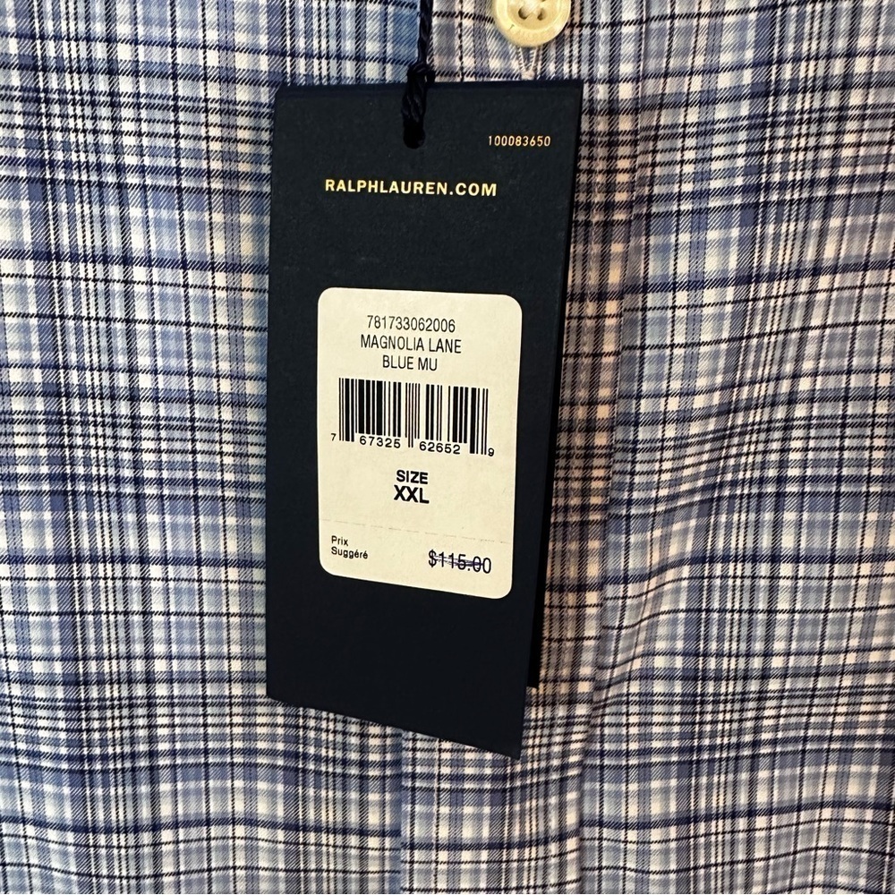 NWT Ralph Lauren XXL Performance Check Preppy Button Down Dress Shirt Stretch - Picture 5 of 14